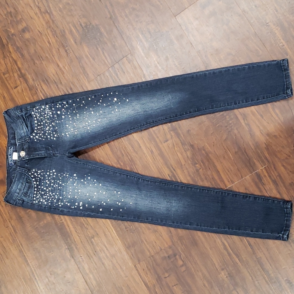 C'est Toi rhinestones jeans